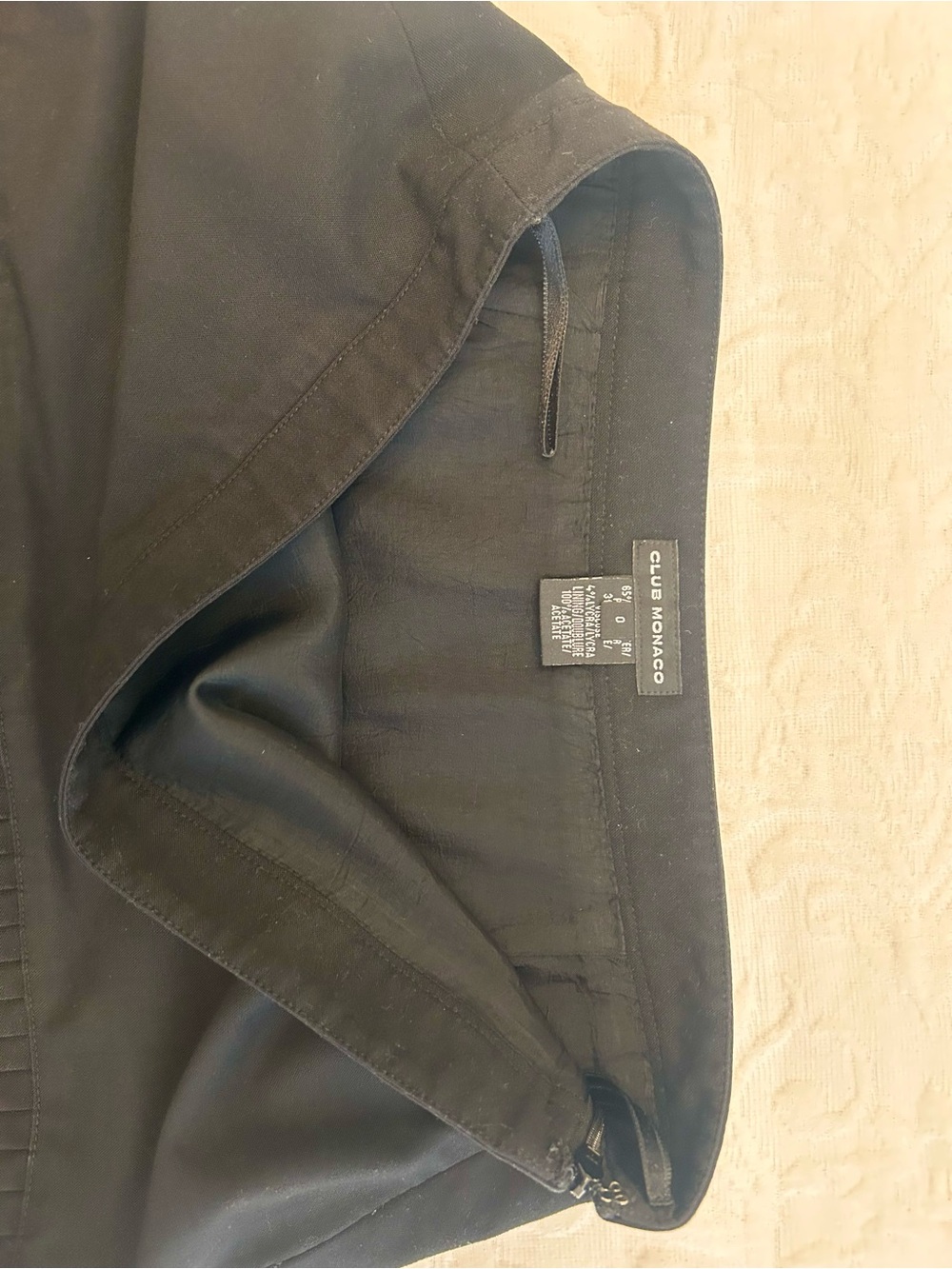 Club Monaco Black Pleated Mini Skirt - Picture 3 of 3